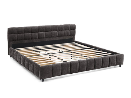 Modern Platform Bed Frame With Thick Fabric