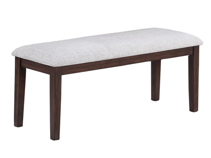 Cushion Padded Seat Dining Room Bench - Walnut