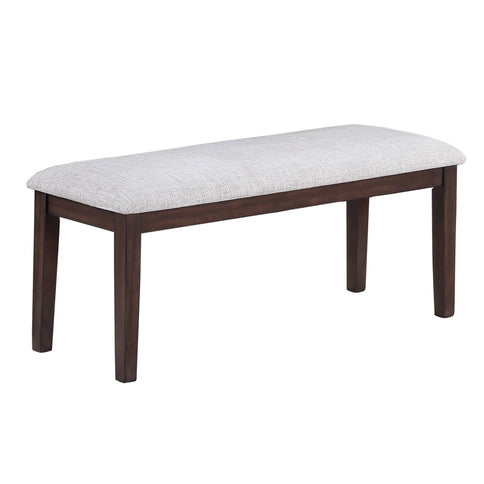 Cushion Padded Seat Dining Room Bench - Walnut