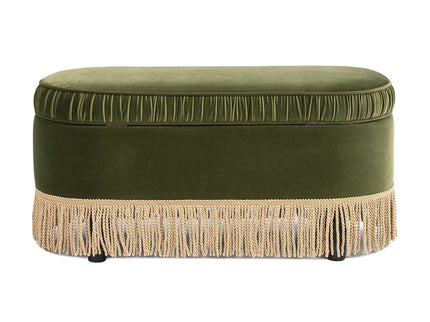 Serena - Contemporary Design Oval Storage Bench Ottoman
