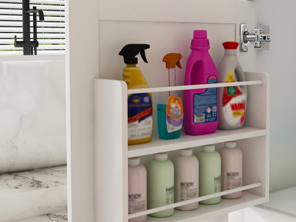 43" Bathroom Vanity, Multi Functional Cabinet - White