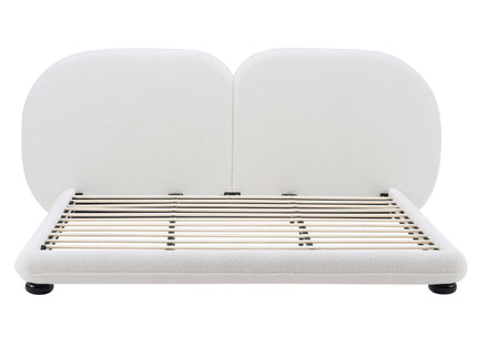 Upholstered Platform Bed With Split Headboard