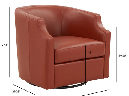 Emmett - Swivel Glider Barrel Chair With Clip Arm Design
