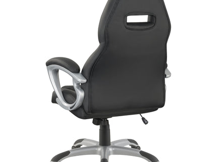 Bruce - Upholstered Adjustable Home Office Chair With Ergonomic Support And Smooth Swivel Function - Black