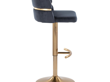 Cinch - Glam / Art Deco Adjustable Barstool With Swivel With Rounded T Footrest (Set of 2)