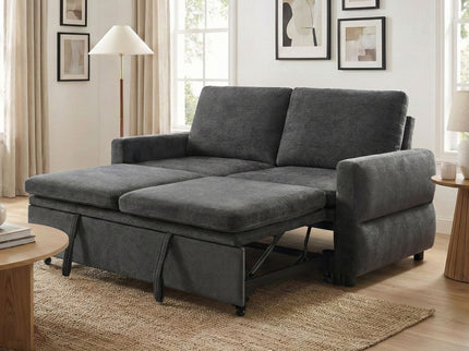 Convertible Sofa Bed Loveseat With Adjustable Backrest And USB Ports