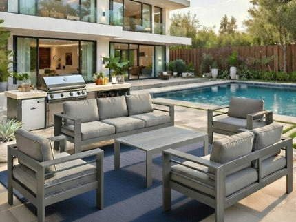 Outdoor Patio Set All-Weather With Thick Cushions
