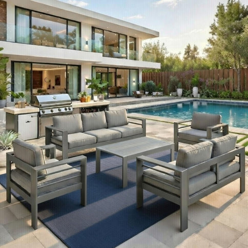 Outdoor Patio Set All-Weather With Thick Cushions