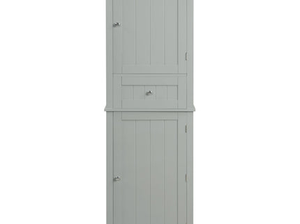 Tall Freestanding Bathroom Storage Cabinet With Drawer And Adjustable Shelf