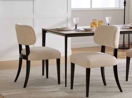 Kitchen Dining Chairs (Set of 2) - Cream