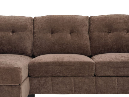 U-Shaped Sectional Sofa 103.5" Fabric Couch With Dual Chaise Lounges, Storage Pockets, Armrest Pillows