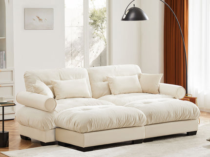Super Comfort Oversized Modular Sectional Sofa With Movable Ottoman