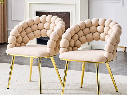 Puffy Bubble, Ball Chain Chairs For Dining Room (Set of 2)
