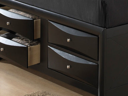 Modern Design Storage Bed With Bookcase Headboard