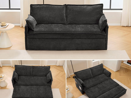 Pull Out Sofa Bed, Convertible Sleeper Sofa Couch, Side Storage, And USB / C - Type Charging Ports Chair