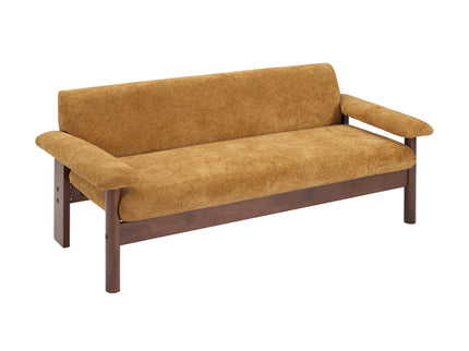 Sofa With Pillow Top Arms, Single Cushion Couch For Living Room - Yellow