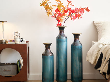 Modern Droplet Shaped Floor Vase Set, 3 Piece Home Decor
