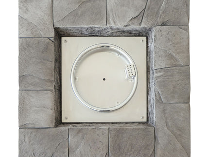 Outdoor Square Propane Fire Pit 40, 000 Btu - Gray