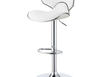 Edenton - Upholstered Adjustable Bar Stool (Set of 2) - White