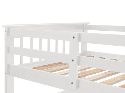 Stairway Bunk Bed With Storage And Guard Rail For Bedroom