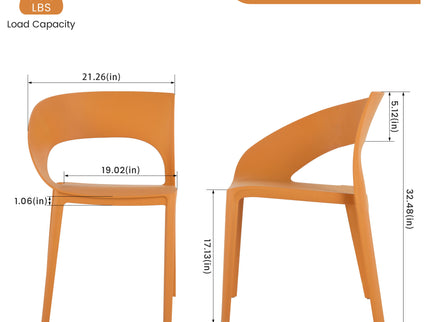 4 Piece Set Of Modern Designed Single Chairs With Long Table