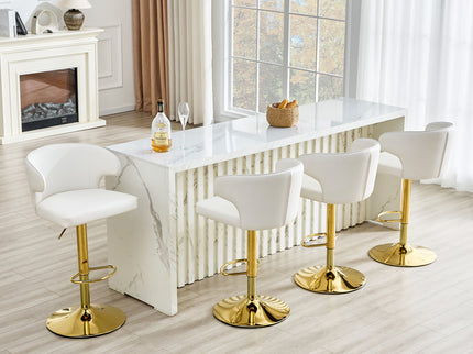 Adjustable Swivel Bar Chair With High Back Support