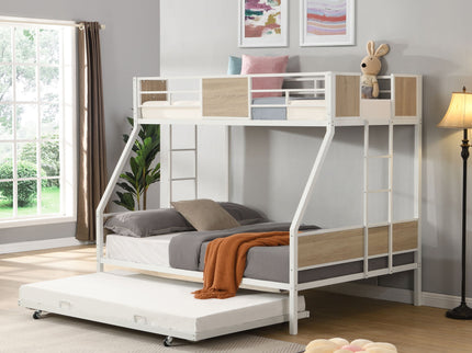 Modern Metal Bunk Bed With Dual Side Ladder And Metal Desig