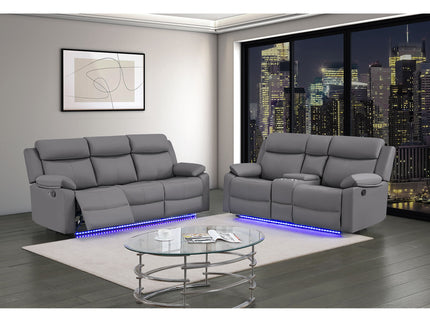 Blanche - Reclining Set With LED Lights, Speaker