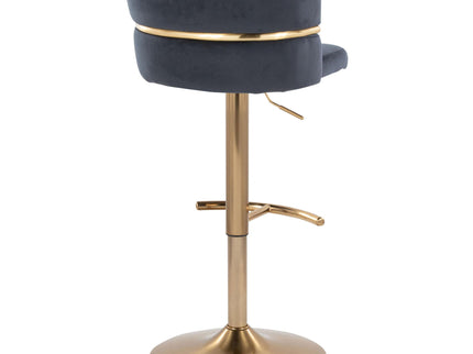 Cinch - Glam / Art Deco Adjustable Barstool With Swivel With Rounded T Footrest (Set of 2)
