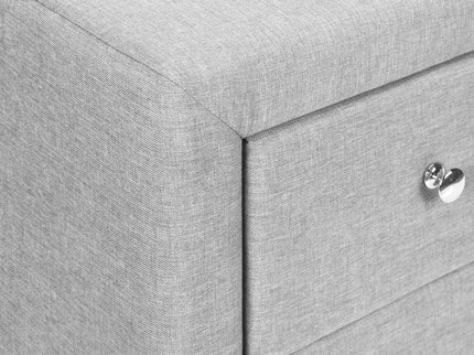 Nightstand, Storage Drawer Versatile Use, Upholstered, Transitional