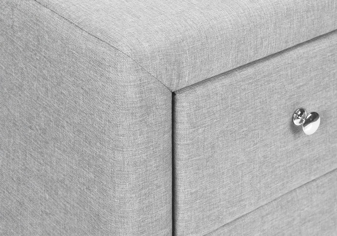 Nightstand, Storage Drawer Versatile Use, Upholstered, Transitional