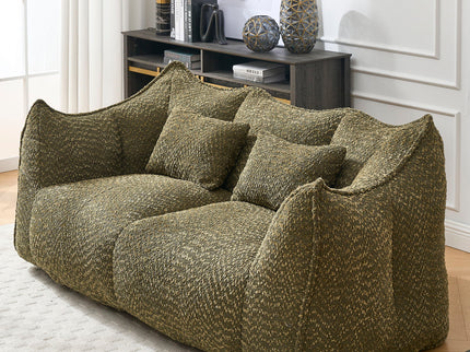 Comfortable Dual Beanbag Chair With High Resilience Foam Core For 2 People