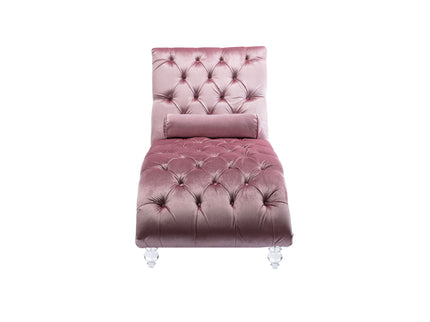 Chaise Lounge Indoor, Button Tufted Upholstered Chaise Lounge Chair With Pillow