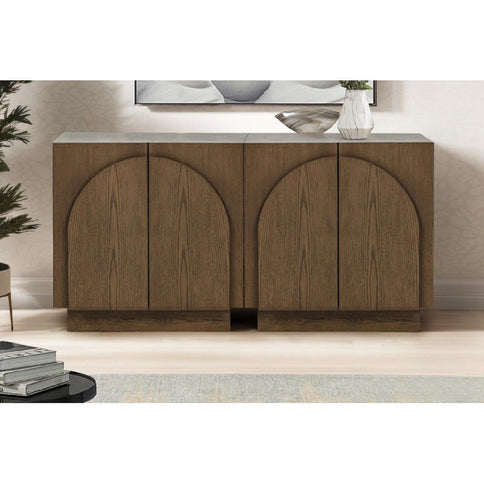 Modern Sideboard Buffet With Arched Cabinet Doors