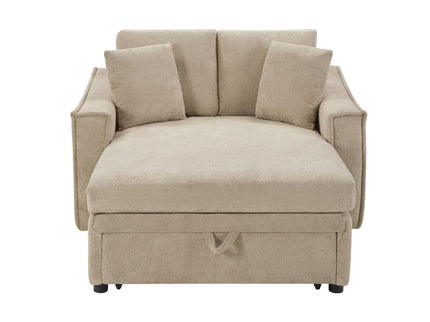 Modern Chaise Sofa With Hidden Storage For Living Room