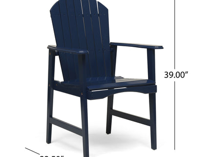 Outdoor Weather Resistant Acacia Wood Adirondack Dining Chairs (Set of 2)