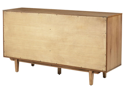 4 Door Sideboard With Dual Drawers - Natural