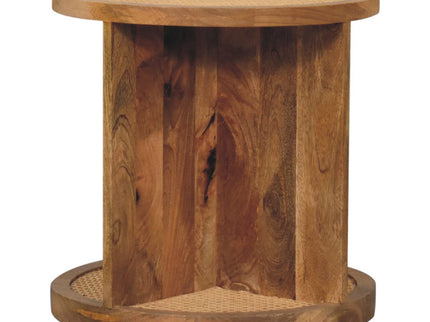 Close Knit Corner End Table - Oak
