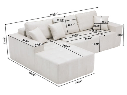 L - Shaped Corner Chaise Sofa Bed