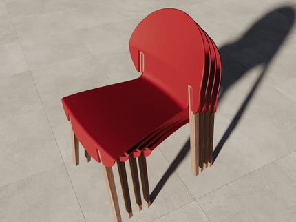 4 Piece Set Of Single Chairs With A Design Combining Modern And Traditional Elements