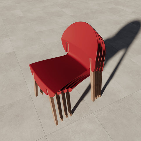 4 Piece Set Of Single Chairs With A Design Combining Modern And Traditional Elements
