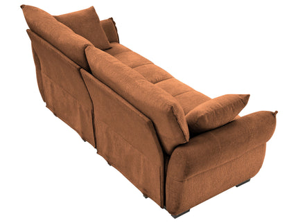 Modern Sofa & Pillows, Textured Cover, High Rebound Cushions