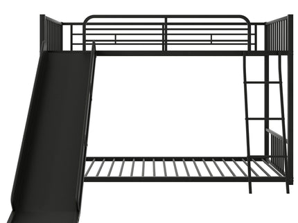 Metal Bunk Bed With Slide, Durable Steel Frame