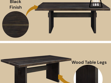 Jaramillo - 7 Pieces Dining Room Set - Gold / Rustic Espresso