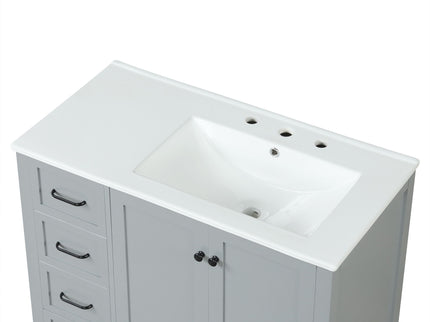 Modern Bathroom Vanity With Sink Top, 2 Doors And 2 Drawers