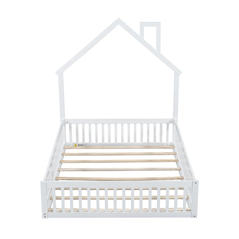 House Platform Bed With Guardrail