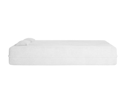 Modern Floor Sofa, With 2 Pillows, Convertible Teddy Fabric Foam Filled Bed