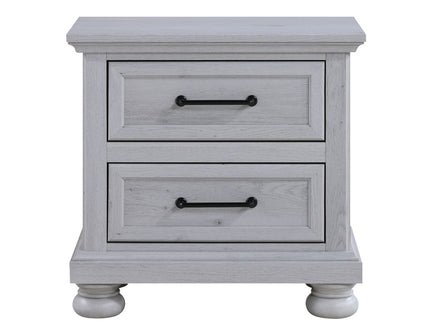 2 Drawer Nightstand With USB Charging Station