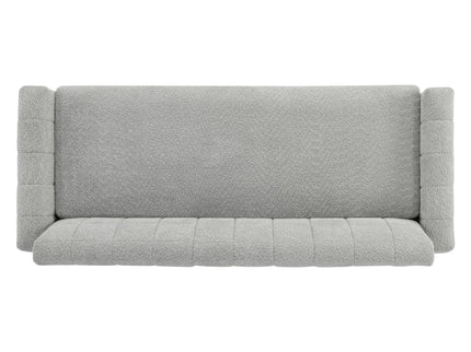 Modern Loveseat Sofa, 2 Seater With Square Arms For Living Room