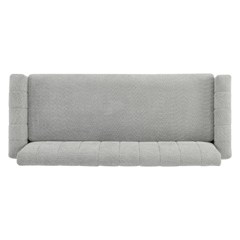 Modern Loveseat Sofa, 2 Seater With Square Arms For Living Room